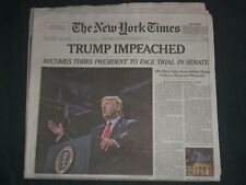 2019 DECEMBER 19 NEW YORK TIMES - PRESIDENT TRUMP IMPEACHED picture