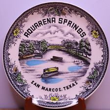 VTG San Marcos Texas Aquarena Springs Glass Bottom Boat Souvenir Collector Plate picture