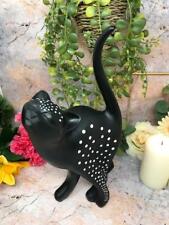 Abstract Black Cat Sculpture Decoration Figurine Ideal Gift for Cats Lovers picture
