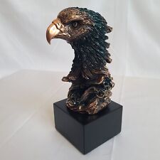 American Bald Eagle Bronze Head Bust Sculpture Statue Metal Trophy Award 8.5