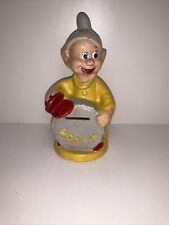 Antique 1938 Walt Disney Dopey Composite Bank 7” Tall picture