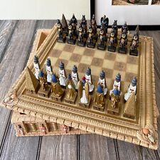 Custom Made Egyptian Goods Home Game Chess Set With Ankh Battlefield Board Gift picture