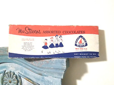 VTG RARE ADVERTISING 1950s Mrs Stevens Assorted Chocolates Box Girl Scout picture
