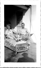 Palm Springs, CA Romantic Swinger Couple Enjoying Vacation 1940s Vintage Photo picture