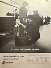 Bell Telephone System Long Distance Airport Goodbye Dad Vintage Print Ad 1966 picture