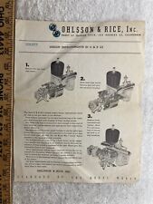 1950s 1960s Ohlsson & Rice O & R 23 O&R Model Engine Design Sheet  Vtg picture