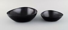 Kockum, Sweden. Two bowls in black enamel. 1970s. picture