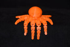OCTOPUS ~ Flexible Articulating ~ Orange ~ 3D Printed in USA ~ Fidget Toy picture