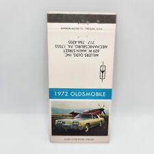 Vintage Matchbook 1972 Oldsmobile Toronado Miller's Olds Mechanicsburg Pennsylva picture