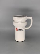 GMC Jimmy Travel Mug W/Lid Ceramic Vintage White Red 90s Non Slip Base USA RARE picture