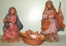 Fontanini Nativity Holy Family set, Jesus, Mary, Joseph kneeling, 5 in. series picture