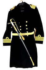 Old winter coat w/belt &  sword for daily uniform of Capitan of Argentine Navy picture