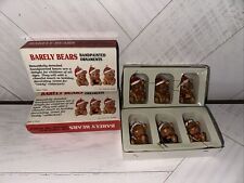 2 VTG Christmas Around The World Barely Bears Teddy Handpainted Ornaments Set 3 picture