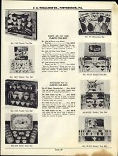 1949 PAPER AD Plastic Tea Set Halsam Building Blocks Toys Teach Embossing Wagon  picture