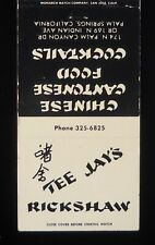 1960s? Tee Jay's Rickshaw Chinese Cantonese Food 169 Indian Ave. Palm Springs CA picture