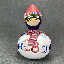 1991 Vintage Hand Painted Large Gourd Snowboarder 8.5