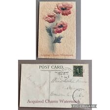 Antique Postcard, Flower Postcard, April 13, 1908 picture