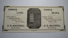 Early 1900's J.G Maxwell 11th And Chestnut Philadelphia PA Advertising Note picture