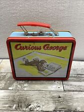 Curious George Reading Book, Metal Lunchbox with Handle,7.75