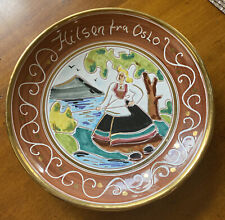 Vintage Hand Painted Porcelain Plate, Oslo Norway, Bie picture
