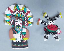 Hopi Kachina Doll and Beaded Kashari ( Clown ) Figure Fetish picture