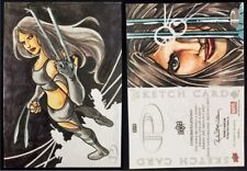 X-23 2012 Marvel Premier Dual Panel Sketch Card by Unsigned X-Men Wolverine picture