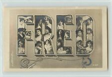 1905 Rotograph Postcard B884 Ladies' Faces in Large Letters Name 