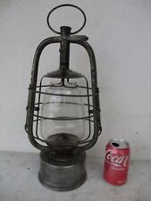 Vintage 1920s / 1930s Rarity HELVETIA Swiss Storm Oil Lantern Lamp With Armor picture