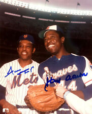 Willie Mays  Hank Aaron 8.5x11 Signed Photo Reprint picture