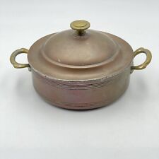 Antique Rare Manning Quality Bowman Meriden Conn Heavy Copper Small Pot w/Lid picture
