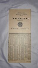 1952, J.A. Hogle & Co., New York, N.Y., Fitch Stock Summary, Stock Tables picture