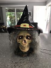 Witches Head That Lights Up Halloween 17” In Good Condition picture