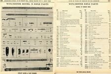 1962 2pg Print Ad of Winchester Model 75 Target Rifle Parts List picture