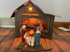 Vintage Judith Novelty Lights Plastic Nativity *Great Vintage Condition* picture