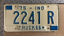 1975 Indiana truck license plate 2241 R 66 ton HEAVY INDUSTRY 10926 picture