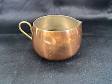 Vintage Tin Lined Copper Creamer Cottage Mid Century 2.5’’ Tall X 3