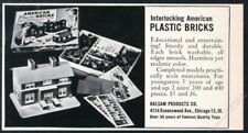 1949 Halsam Interlocking American Plastic Bricks building toy vintage print ad picture