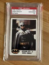 1989 Topps Batman Gotham City's Dark Knight #19 Graded EMC 10 GEM MINT Keaton picture