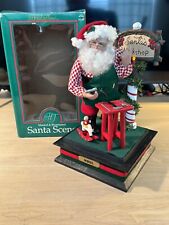 Vintage 1996 Holiday Time Santa Claus Animated Lights Music WORKING picture