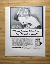 1956 Murine Eye Drops Duke Snider Brooklyn Dodgers Champs Vintage Photo Print Ad picture
