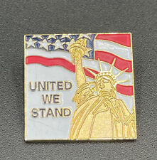 Vtg American Flag PIN United We Stand Statue of Liberty USA Patriotic Pride Lmtd picture