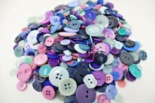 Mixed Lot of 50 BLUE & PURPLE Buttons - Vintage and Modern  picture