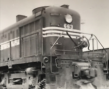 Lehigh & New England Railroad LNE #663 RS-2 Alco locomotive Train B&W Photograph picture