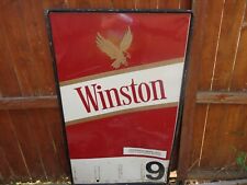 METAL 1985 WINSTON CIGARETTE ADVERTISING SIGN RJ REYNOLDS TOBACCO CO. 36 x 60 in picture