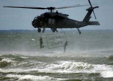 US Navy USN Seal Team exit helicopter before securing the beach ST 8X12 PHOTO picture