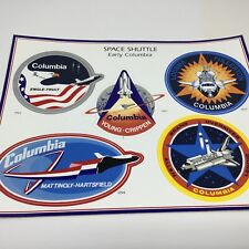 vintage NASA Space Shuttle Early Columbia 5 Decal Stickers 1982  picture