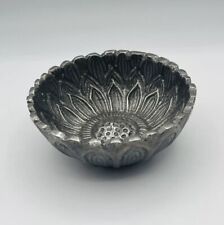 Vintage Silvertone Metal Sunflower Bowl  picture