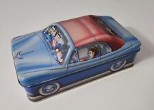 Vintage Ian Logan's Carlectables Car Shaped Tin 1982 Blue Convertible England picture