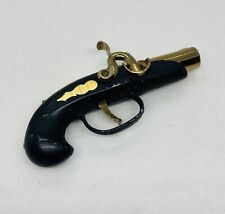 Vintage 70s Flintlock Pistol Gun Lighter Metal Frame Art Decor Made In Japan 23 picture