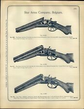 1890s PAPER AD Belgium Star Arms Company Shotgun Shot Gun Winchester 12 Gauge  picture